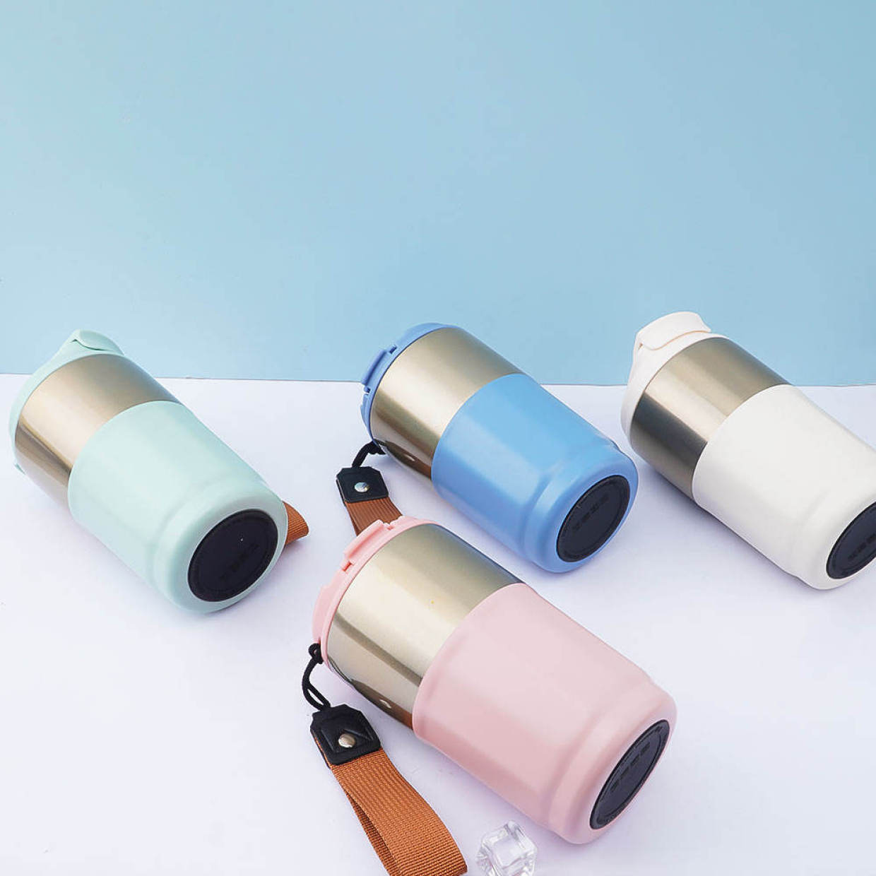 Q400C- Promotion Reusable Double Wall Stainless Steel Travel Tumbler Vacuum Coffee Mug With Lid