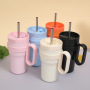 Q750J-25oz Double Wall Stainless Steel Insulated Tumbler with Straw
