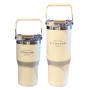 Q900I - High Quality 30OZ Insulated Straw Cup Wholesale Bulk Vacuum Coffee Mug Custom Logo With Handle