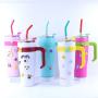 Q900R- 30oz Tumbler with Handle and Straw Lid, Insulated Stainless Steel Travel Coffee Mug