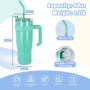 Q900R- 30oz Tumbler with Handle and Straw Lid, Insulated Stainless Steel Travel Coffee Mug