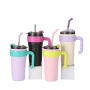 QT860-16oz Double Wall Stainless Steel Insulated Tumbler with Handle