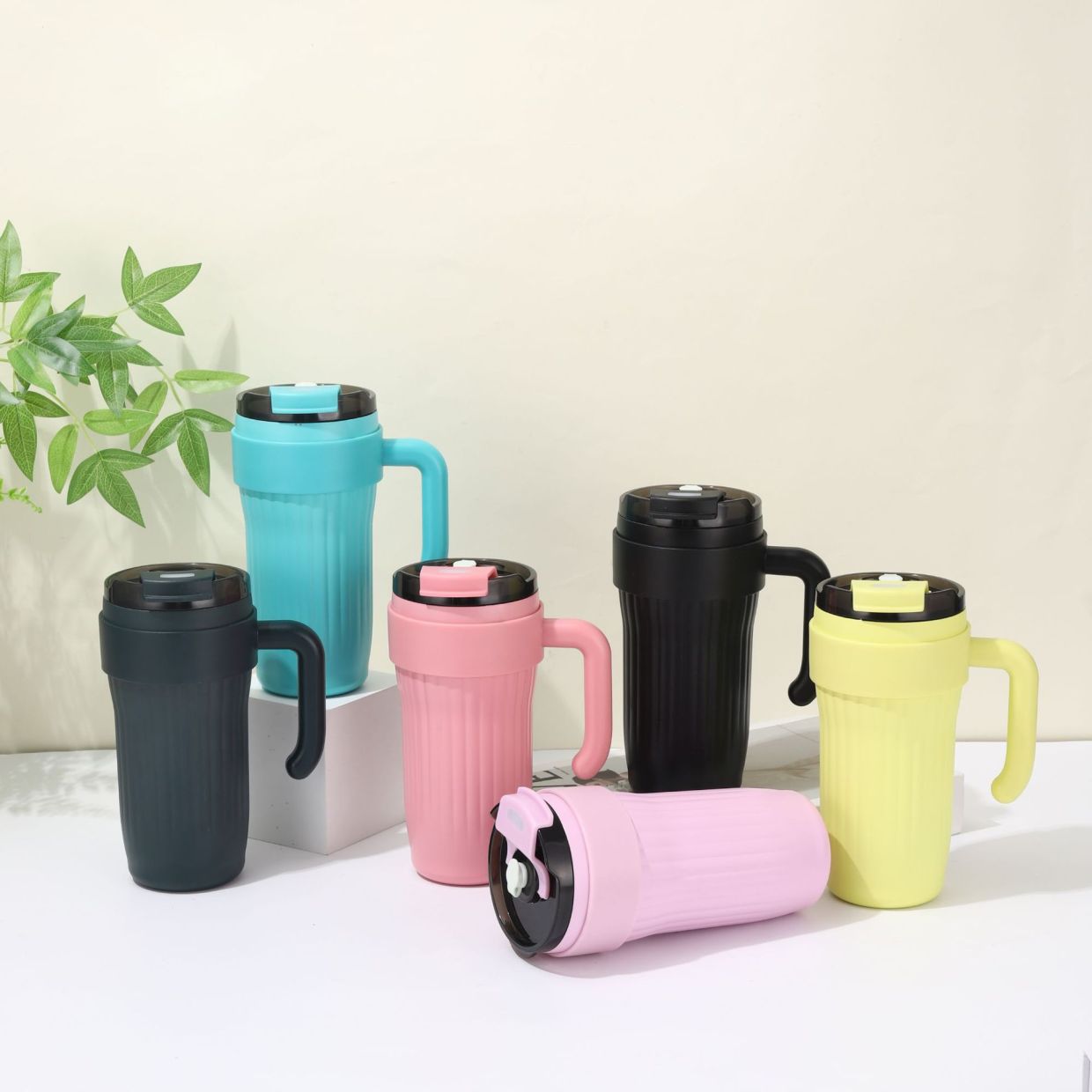 QT860-16oz Double Wall Stainless Steel Insulated Tumbler with Handle