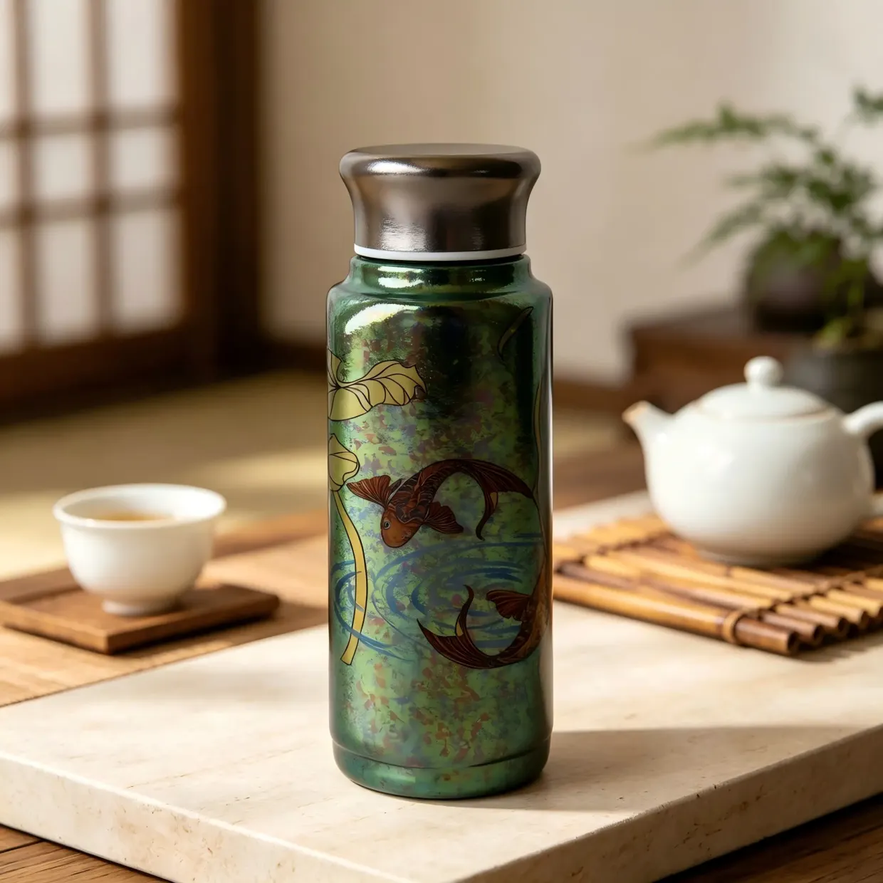 Ti260-260ml Pure Titanium Double-Wall Vacuum Insulated Bottle, Lightweight & BPA-Free, for Hot & Cold Drinks
