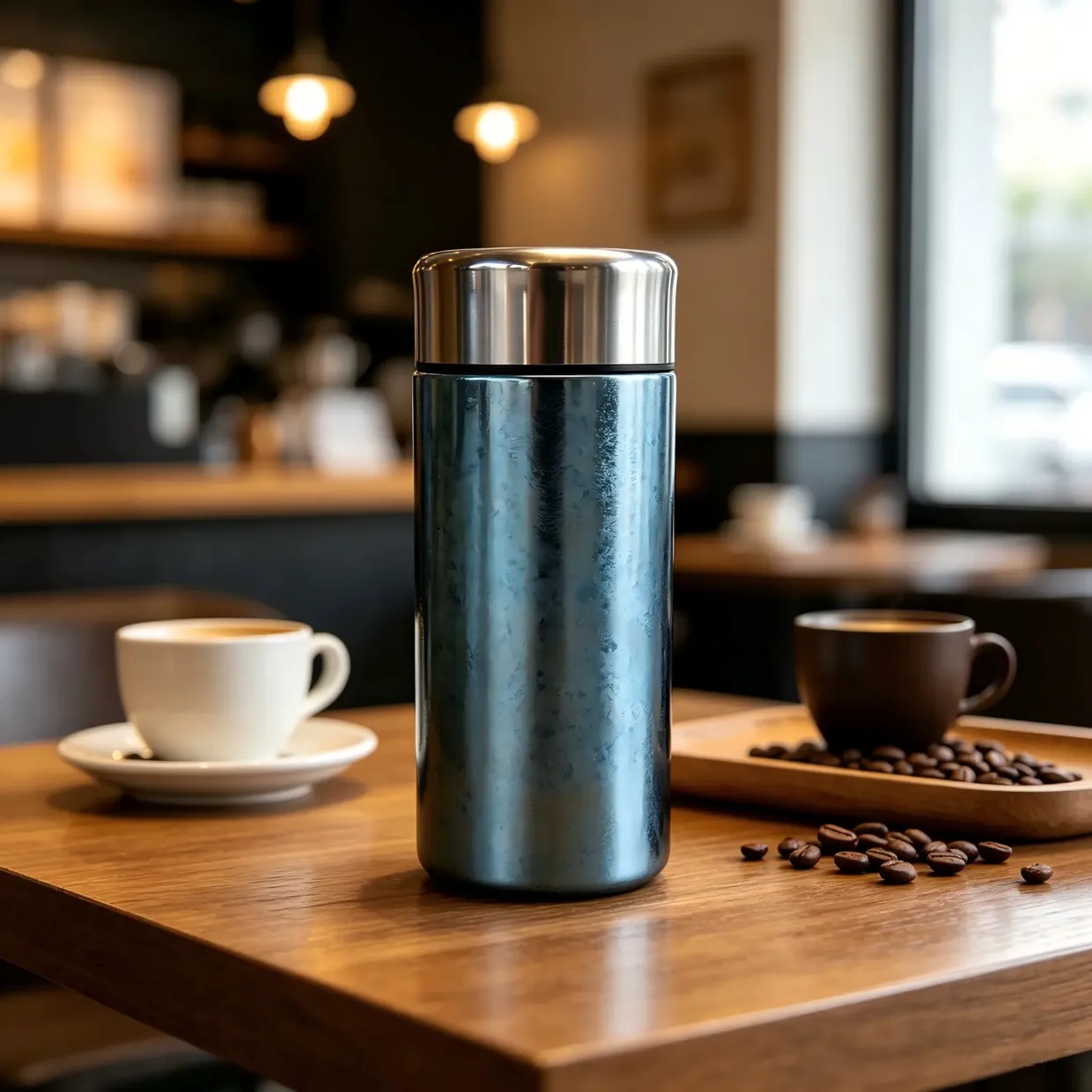 Ti300A-300ml Pure Titanium Double-Wall Vacuum Insulated Bottle, Lightweight & BPA-Free, for Hot & Cold Drinks