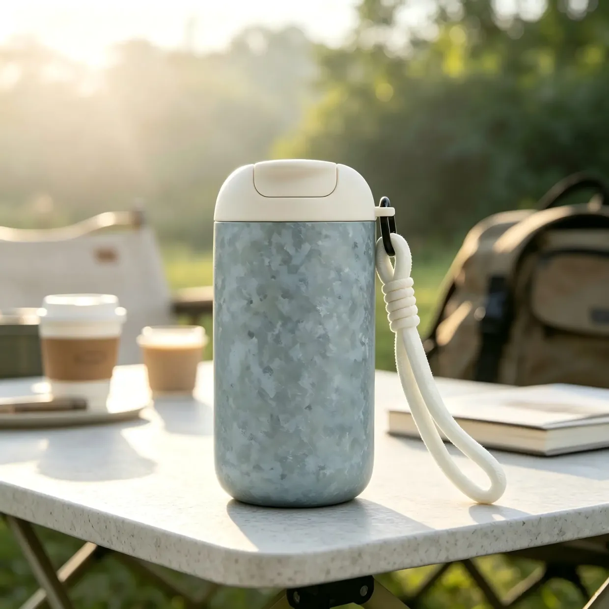 Ti350R-350ml Pure Titanium Double-Wall Vacuum Insulated Bottle, Lightweight & BPA-Free, for Hot & Cold Drinks