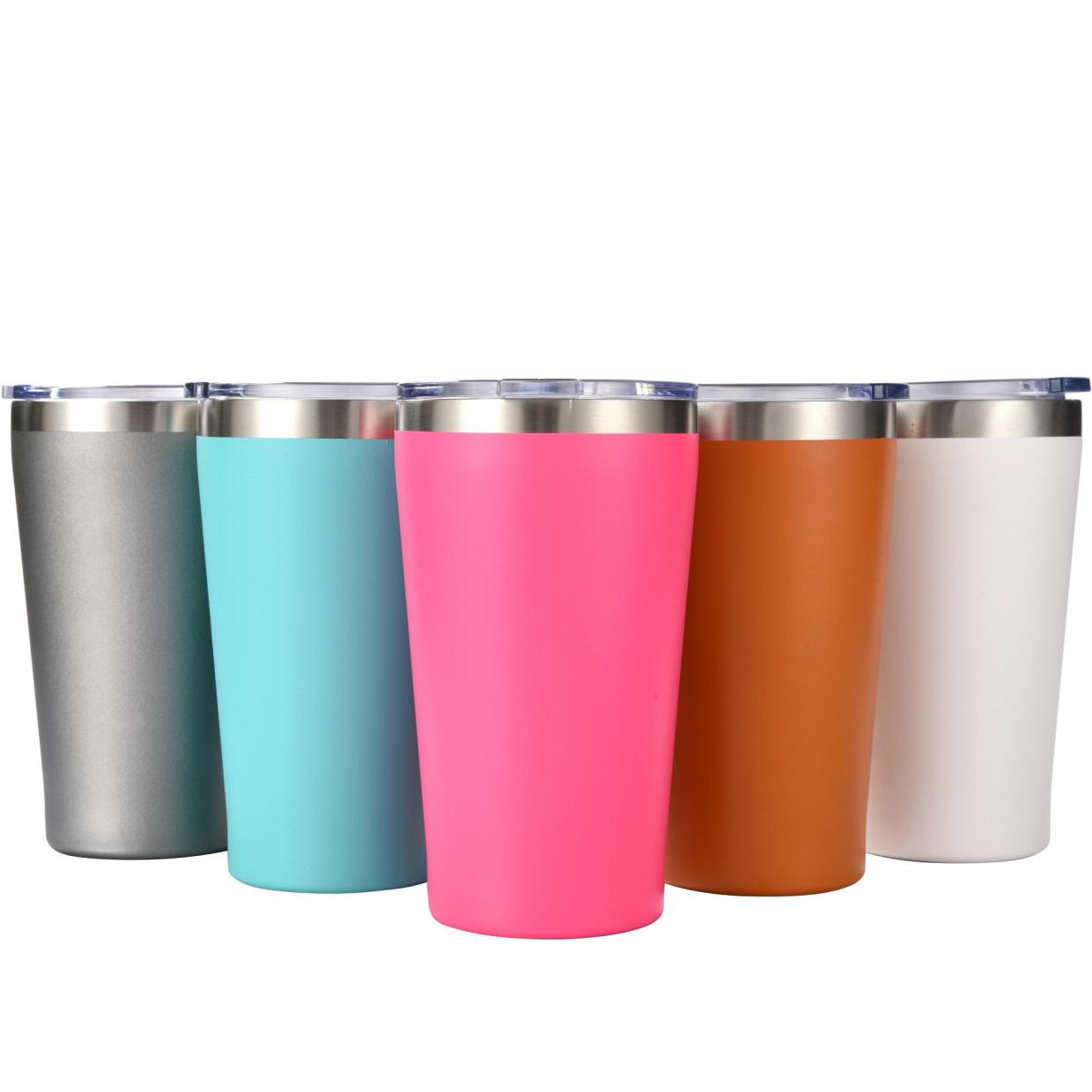 X450 -16oz Custom Double Wall Insulated Milk Coffee Tumbler Stainless Steel