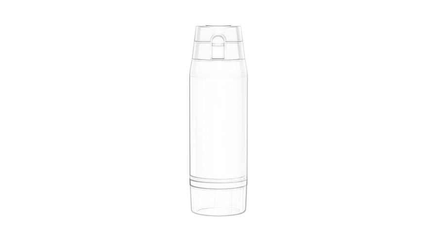 Technical drawing of the bottle