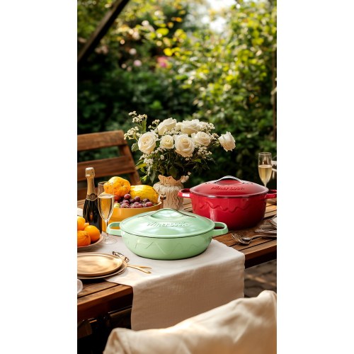 Alfetta Cast Iron 30cm Oval Casserole W/Lid Cast Iron