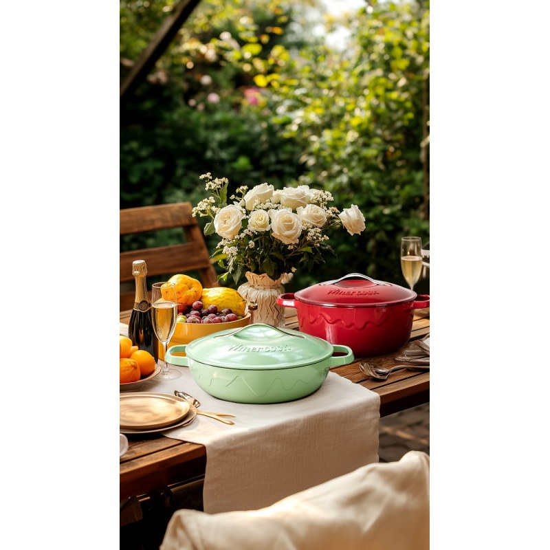 Alfetta Cast Iron 22cm Casserole W/Lid Cast Iron