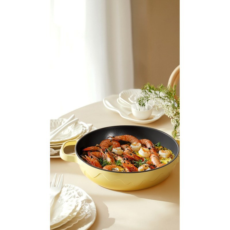 Alfetta Cast Iron 22cm Casserole W/Lid Cast Iron