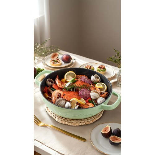 Alfetta Cast Iron 30cm Oval Casserole W/Lid Cast Iron