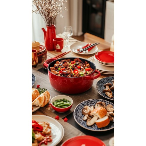 Alfetta Cast Iron 30cm Oval Casserole W/Lid Cast Iron