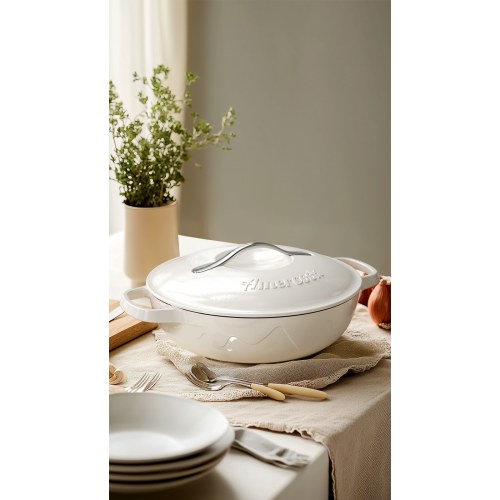 Alfetta Cast Iron 30cm Oval Casserole W/Lid Cast Iron