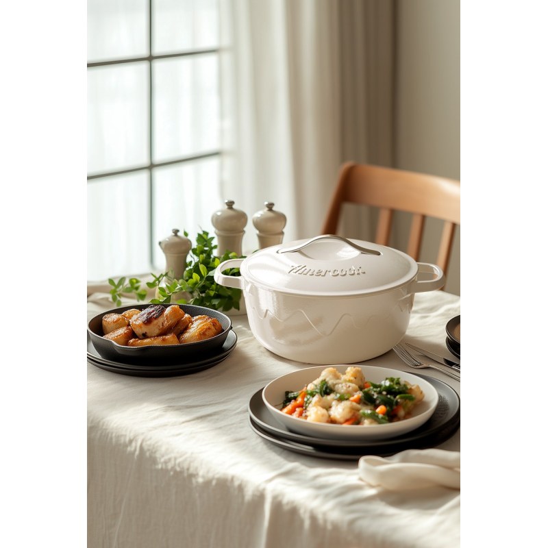 Alfetta Cast Iron 22cm Casserole W/Lid Cast Iron