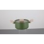 Amvegan 24cm Casserole W/Lid Pressed Aluminum