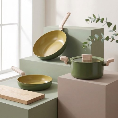Amvegan 28cm Wok Pan Pressed Aluminum
