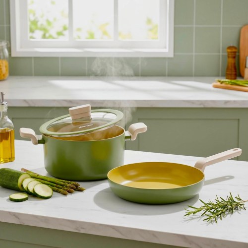 Amvegan 28cm Wok Pan Pressed Aluminum