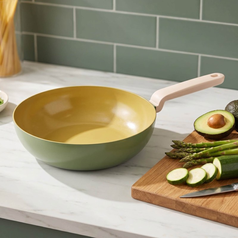 Amvegan 24cm Casserole W/Lid Pressed Aluminum