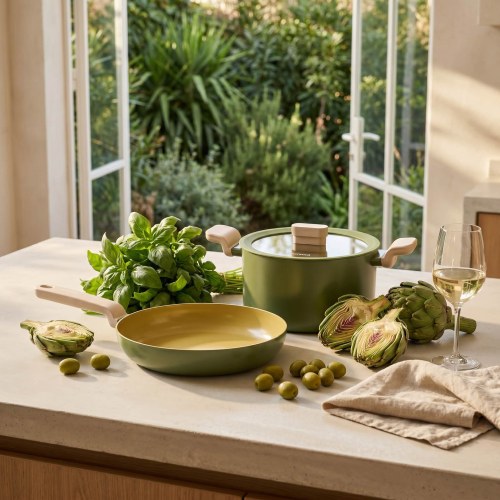 Amvegan 28cm Wok Pan Pressed Aluminum