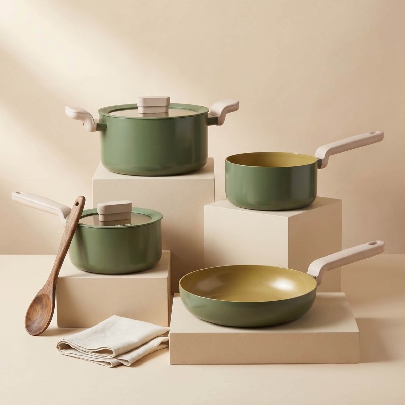 Amvegan 24cm Casserole W/Lid Pressed Aluminum
