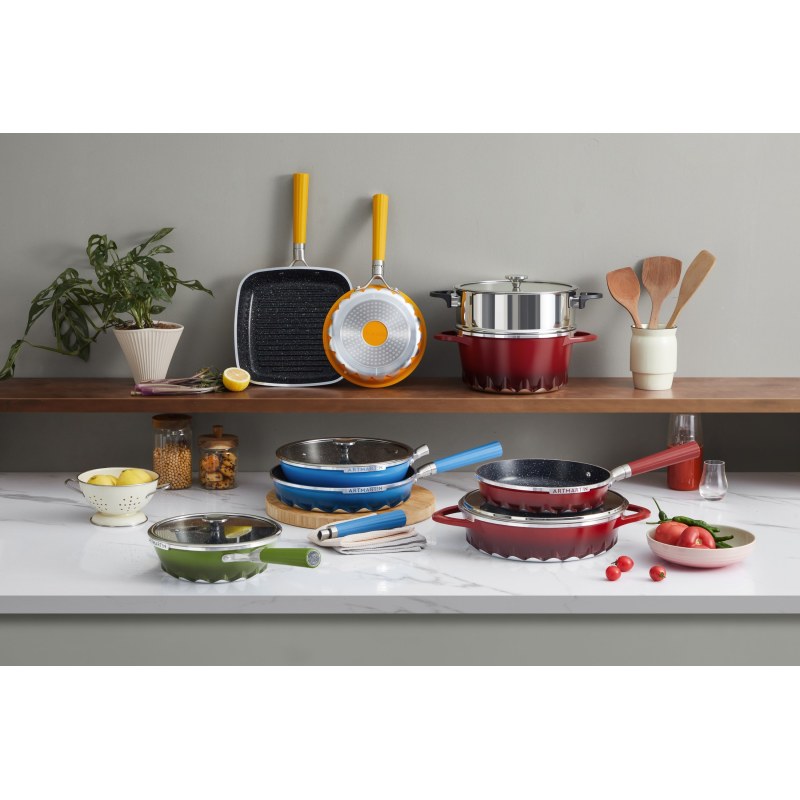 Artmartin 26cm Casserole W/Steamer +Lid Die-Cast Aluminum
