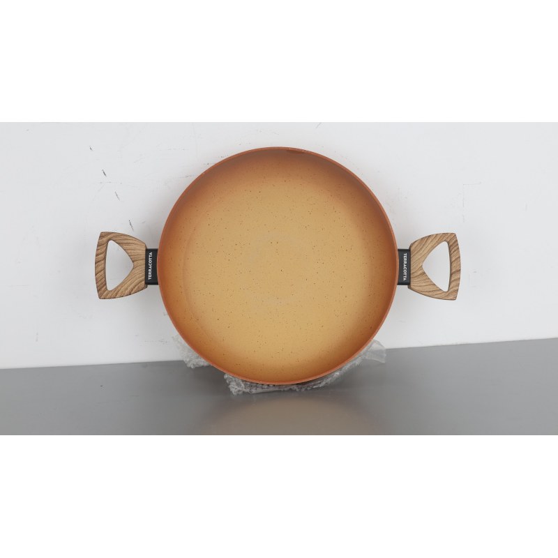 Terracotta 20cm Casserole W/Lid Pressed AL