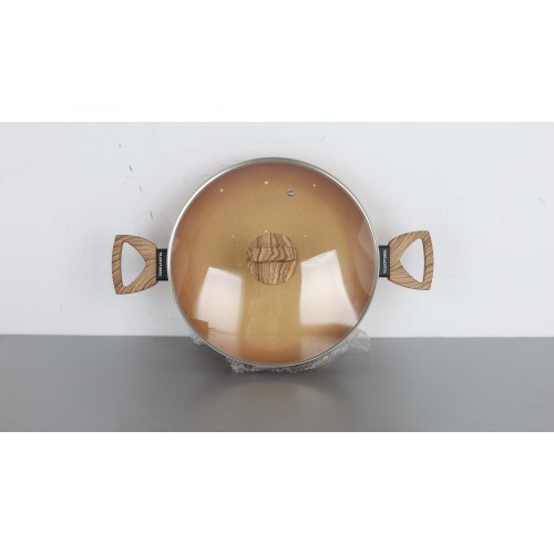 Terracotta 24cm Casserole W/Lid Pressed AL