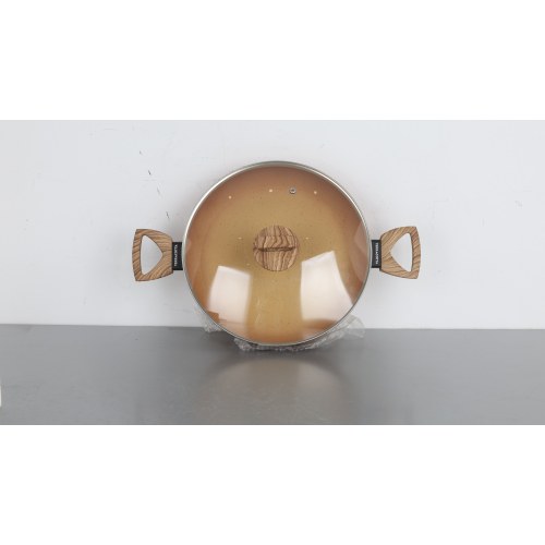 Terracotta 24cm Casserole W/Lid Pressed AL