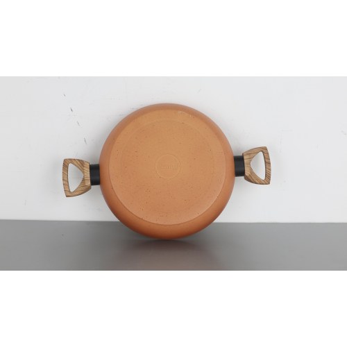 Terracotta 24cm Casserole W/Lid Pressed AL
