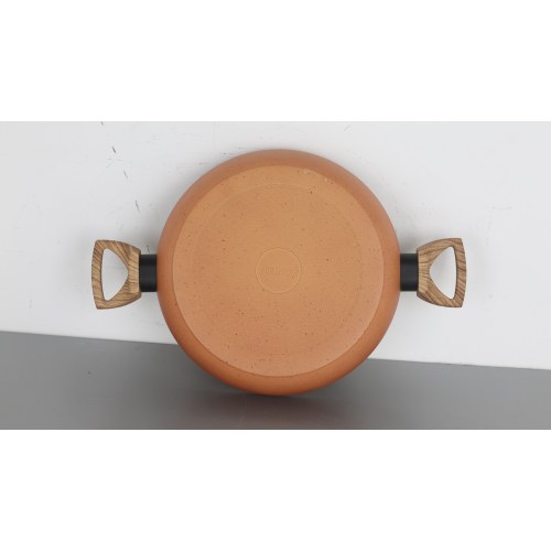 Terracotta 24cm Casserole W/Lid Pressed AL