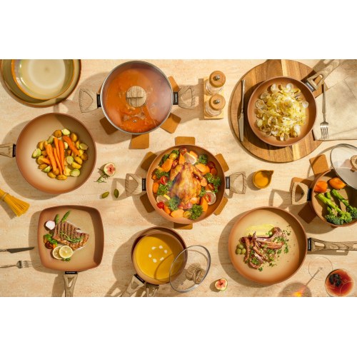 Terracotta 28cm Wok Pressed AL