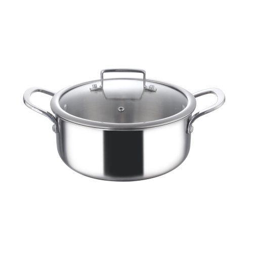 Lume 24cm Casserole W/Lid Tri-Ply SS