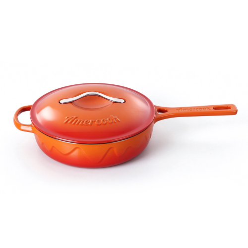 Alfetta Cast Iron 25cm Deep Fry Pan W/Lid Cast Iron