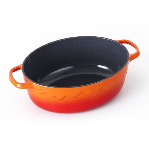 Alfetta Cast Iron 30cm Oval Casserole W/Lid Cast Iron