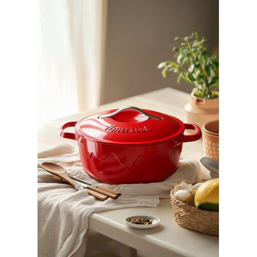 Alfetta Cast Iron 30cm Oval Casserole W/Lid Cast Iron