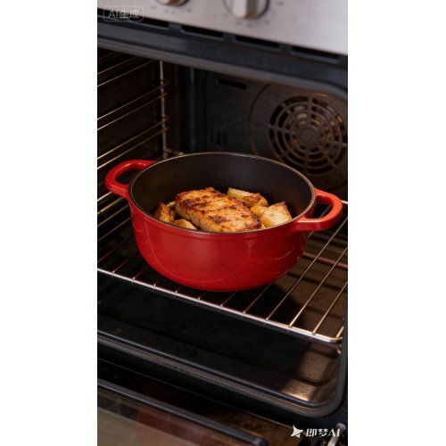 Alfetta Cast Iron 30cm Oval Casserole W/Lid Cast Iron
