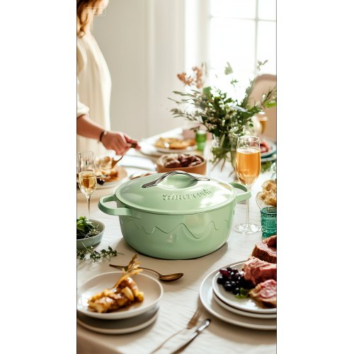 Alfetta Cast Iron 30cm Oval Casserole W/Lid Cast Iron
