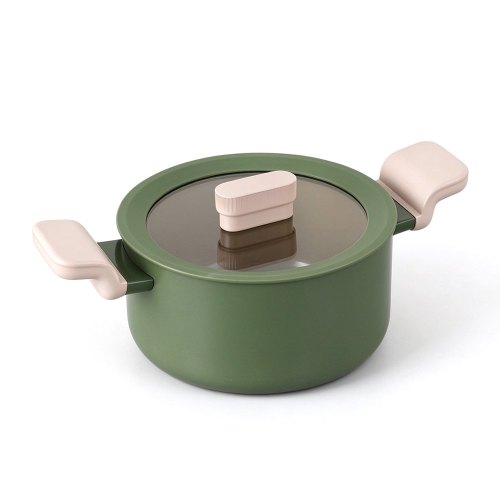 Amvegan 24cm Casserole W/Lid Pressed Aluminum