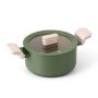 Amvegan 24cm Casserole W/Lid Pressed Aluminum