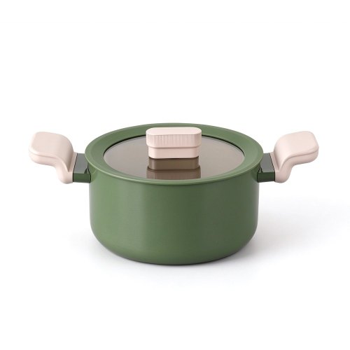 Amvegan 24cm Casserole W/Lid Pressed Aluminum