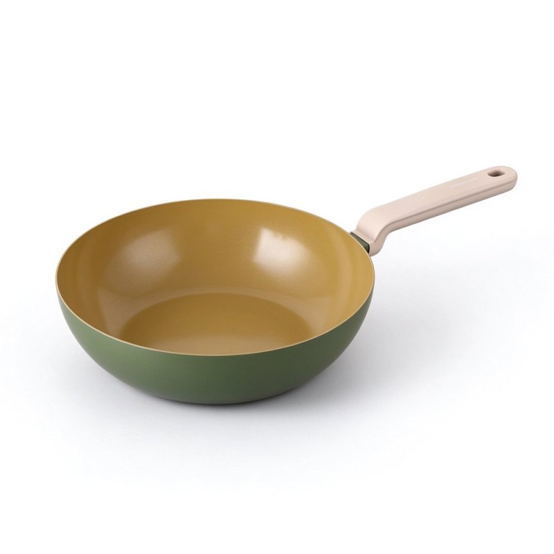 Amvegan 28cm Wok Pan Pressed Aluminum