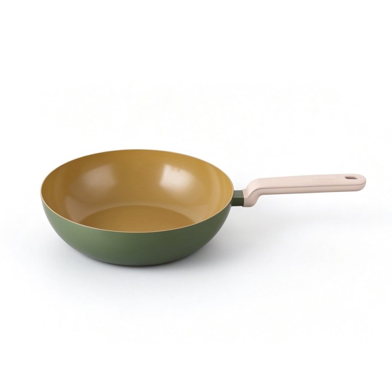 Amvegan 28cm Wok Pan Pressed Aluminum