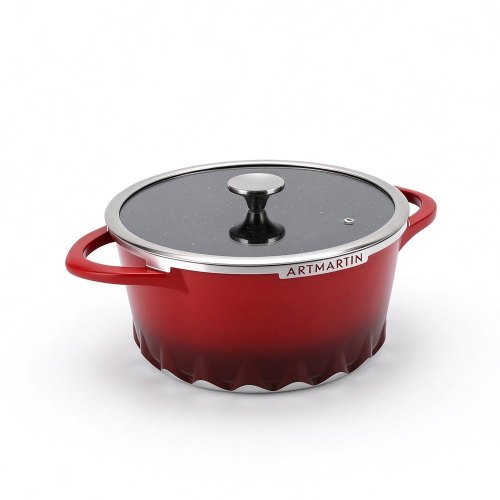 Artmartin 26cm Casserole W/Steamer +Lid Die-Cast Aluminum