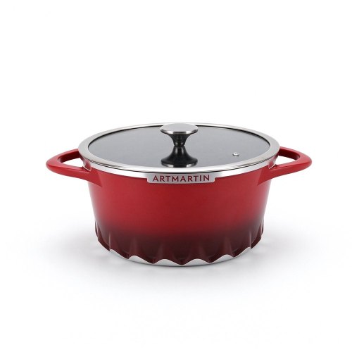 Artmartin 26cm Casserole W/Steamer +Lid Die-Cast Aluminum