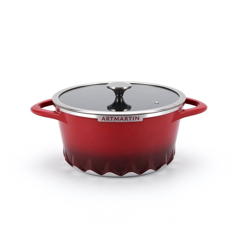Artmartin 26cm Casserole W/Steamer +Lid Die-Cast Aluminum