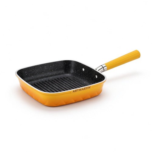 Artmartin 26cm Square Grill Pan Die-Cast Aluminum