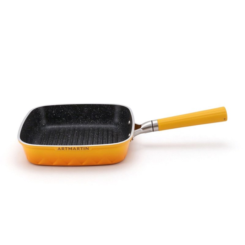 Artmartin 26cm Square Grill Pan Die-Cast Aluminum