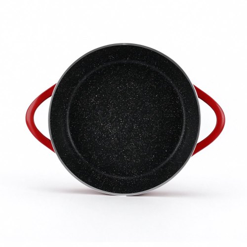 Artmartin 32cm Shallow Pot W/Lid Die-Cast Aluminum