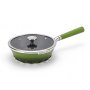 Artmartin 24cm Wok Pan W/Lid Die-Cast Aluminum